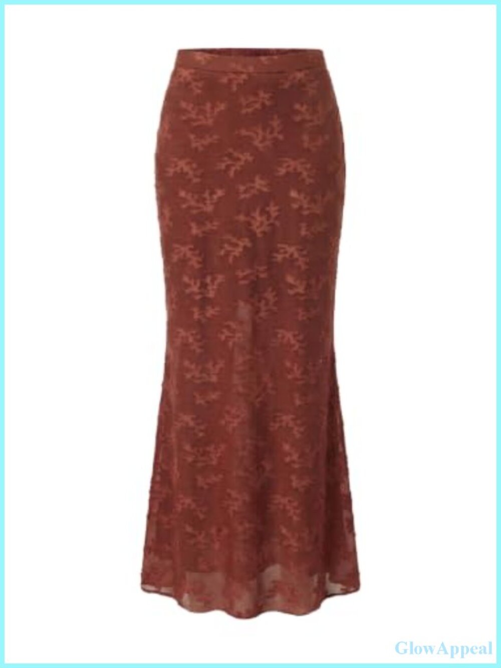 EXLURA Women Floral Mermaid Maxi Skirt Elastic Waist Flowy Long Midi Skirt